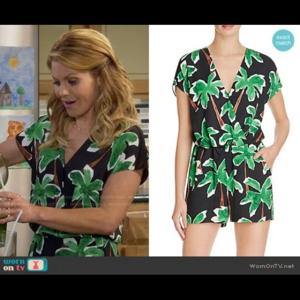 Cooper & Ella Nordstrom palm tree romper sz medium